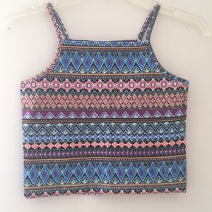 NWOT Tribal Print Crop Top